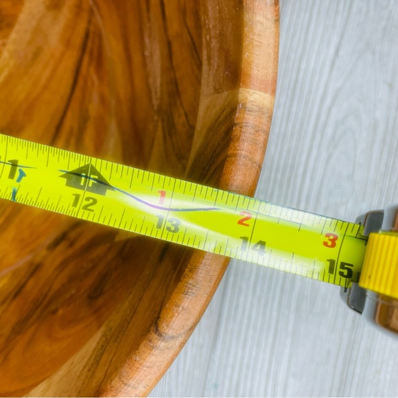 Natural wood hand carved in India wooden large fruit bowl decorative bowl wood - Picture 12 of 15